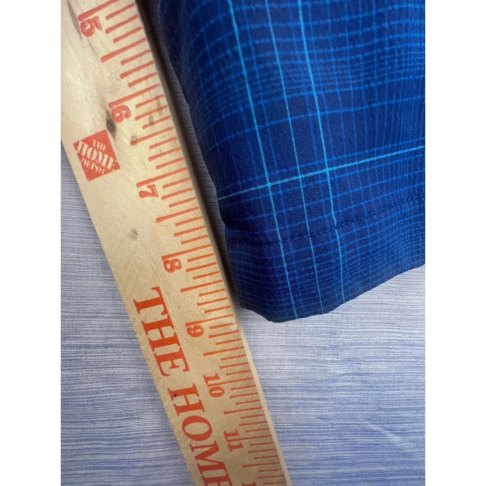Under Armour Mens Blue Plaid Golf Shorts Size 38 HeatGear Performance Active 558